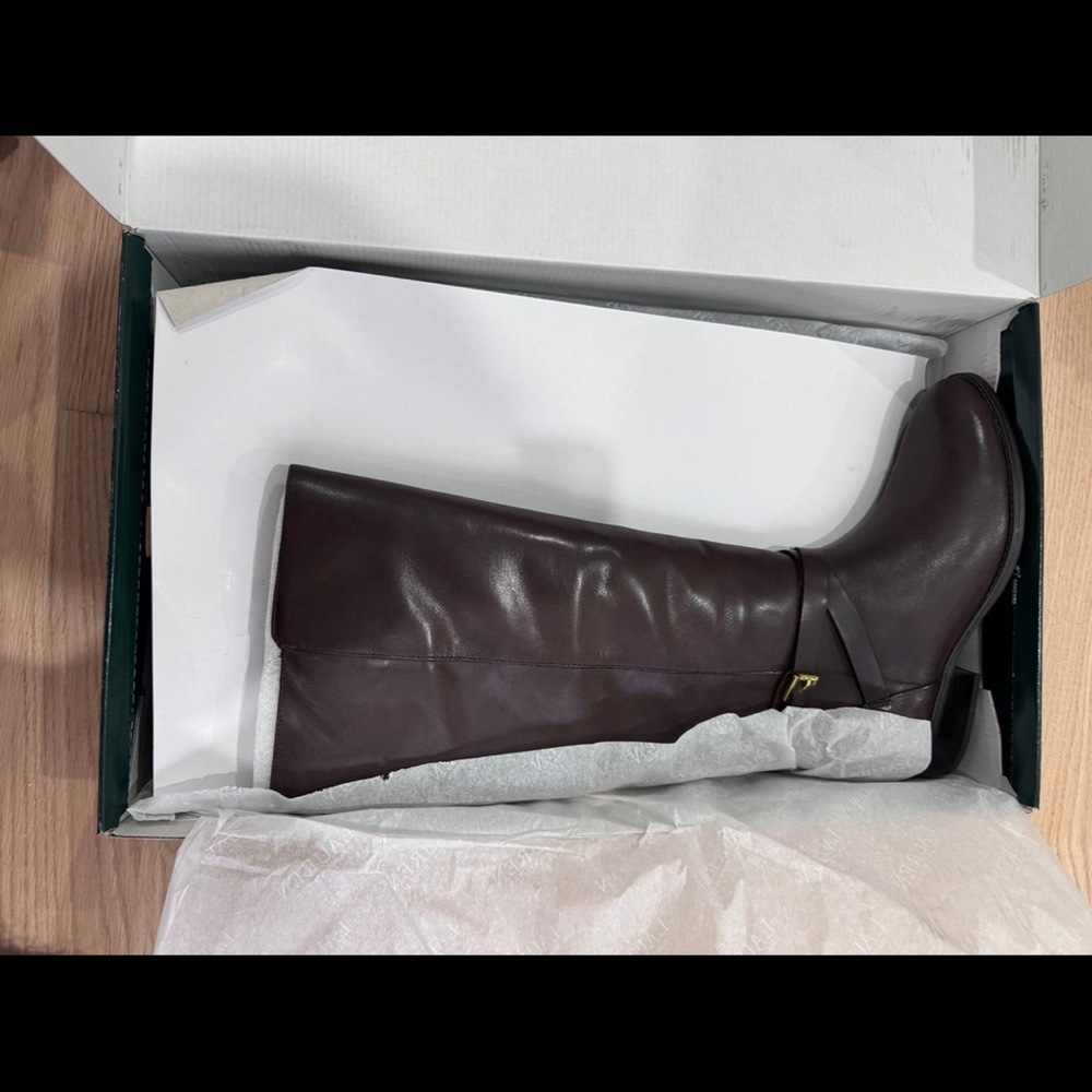 Lauren Ralph Lauren Brown Leather Over the Knee Boots